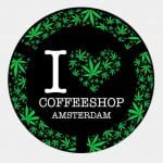 Grüne Blätter Ich liebe Coffeeshop Ams Aschenbecher