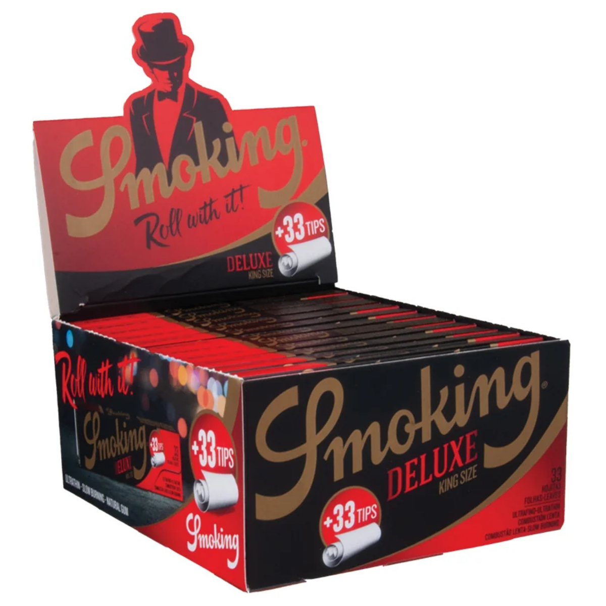 Smoking Deluxe King Size Slim Rolling Papers + Tips (24pcsdisplay) Smoking Deluxe King Size Slim Rolling Papers + Tips (24pcs/display)
