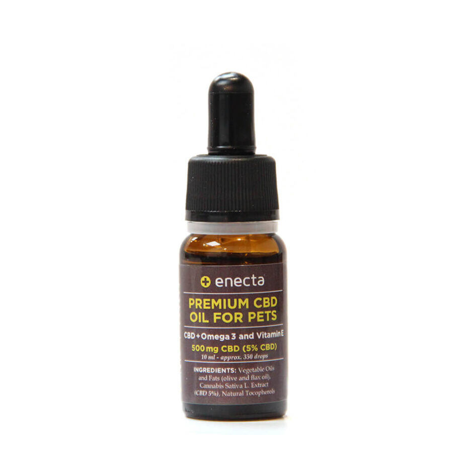 Enecta 5% 500mg CBD Öl für Haustiere mit Omega 3 und Vitamin E (10ml)