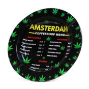 Amsterdam Coffeeshop Menü Metall Aschenbecher