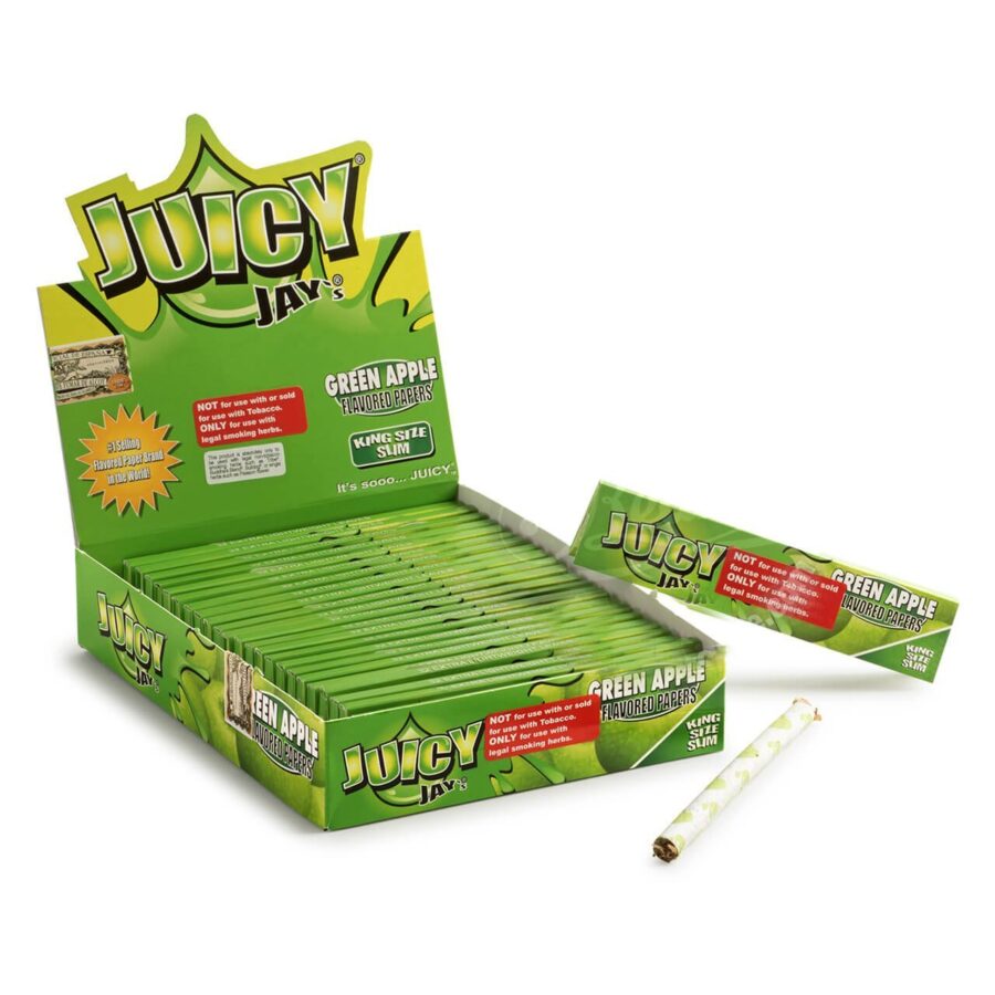 Juicy Jays kingsize green apple rolling papers (24stk/display)