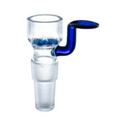 Blauer Bong Glaskopf-Halter mit Sieb Dual Size 14mm und 18mm