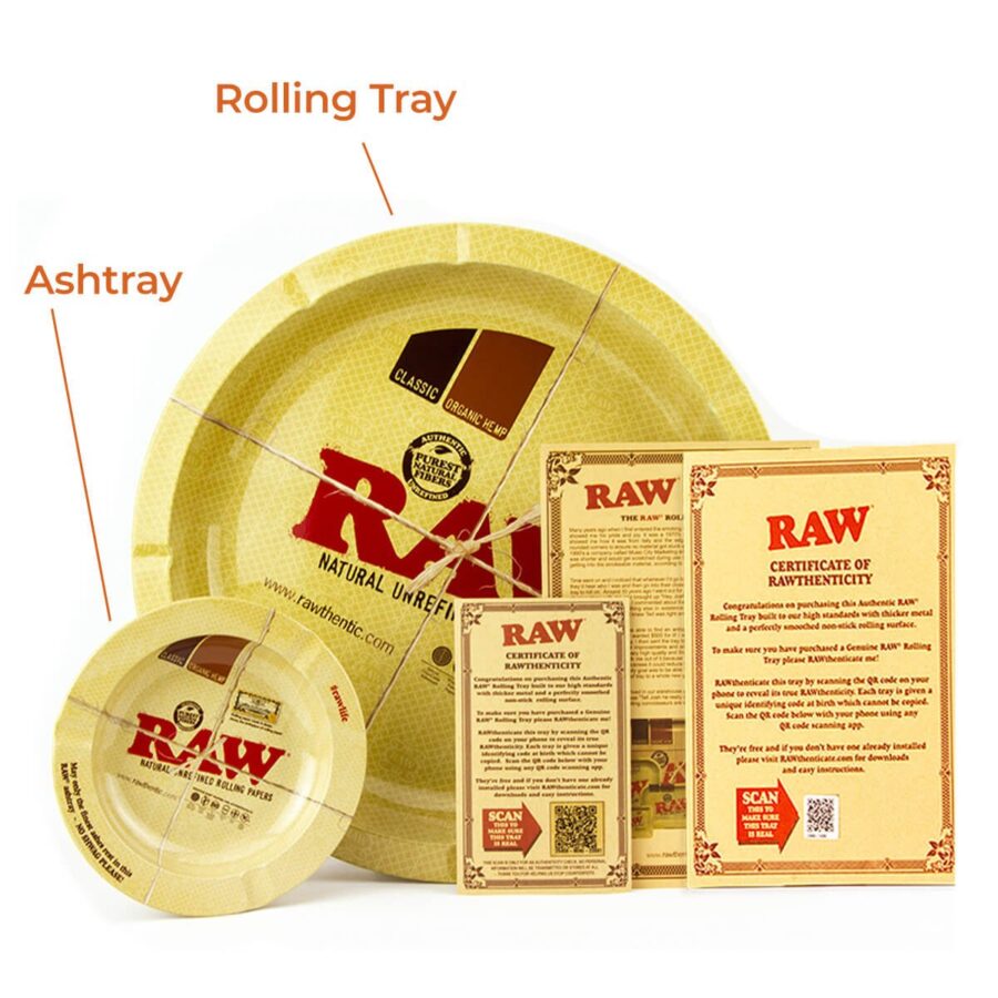 RAW Metall Rolling Tray 31cm Rundes Rolling Tray