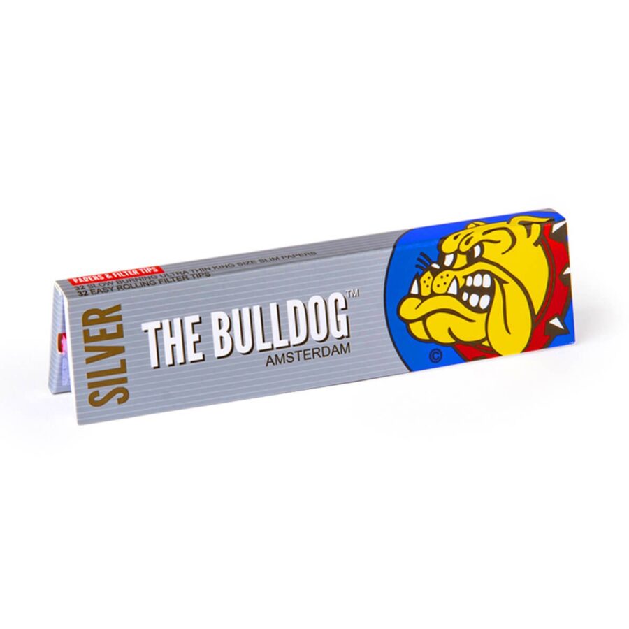 The Bulldog Original Silver King Size Slim Papers + Tips (24stk/display)