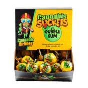 Cannabis Airlines Lollipops mit Bubble Gum (50Stk)