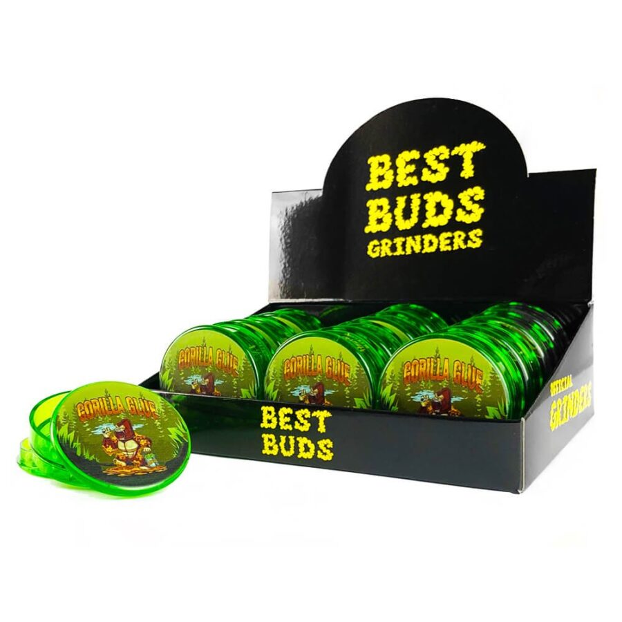 Best Buds Plastic Grinder Gorilla Glue 3 Teile - 50mm (12stk/display)