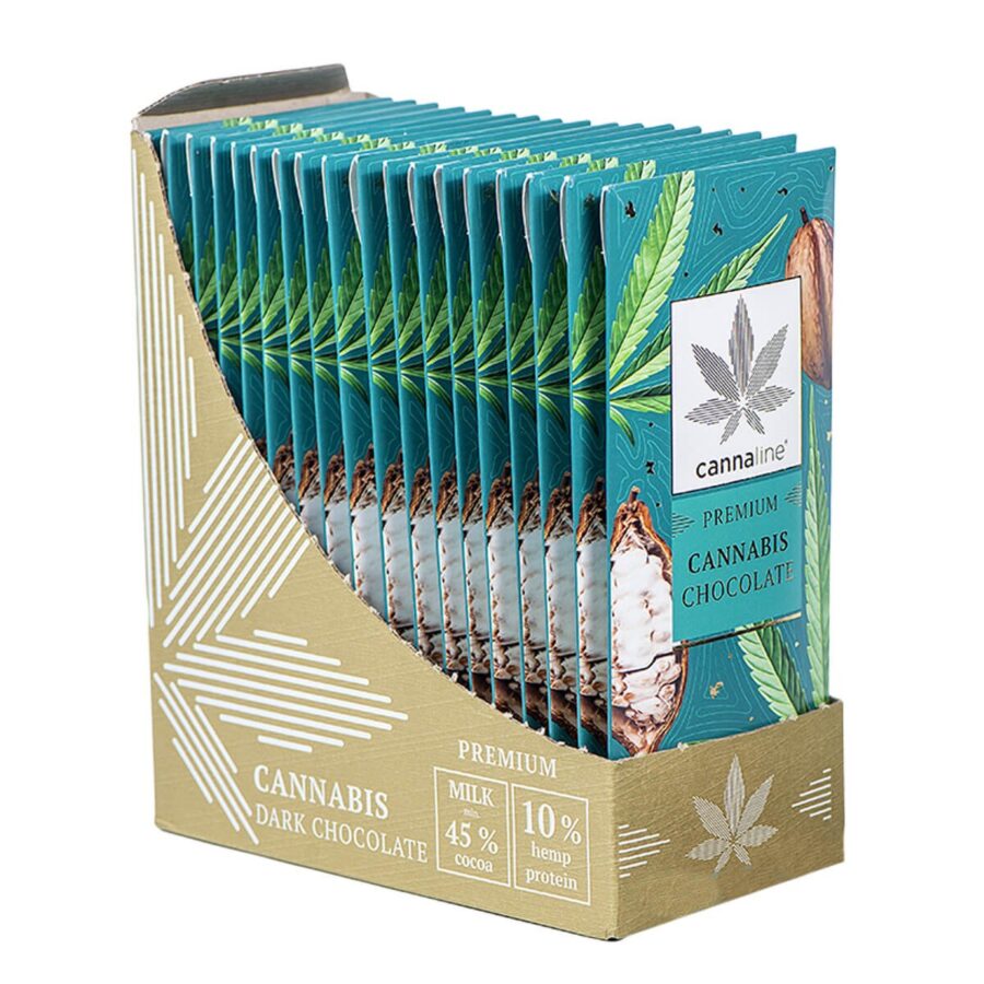 Cannaline Cannabis Zartbitterschokolade (20x80g)