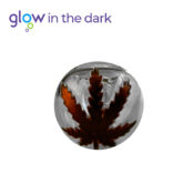 Transparente Glaspfeife Glow in the Dark 10cm