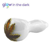 Weiße Cristal Pfeife Glow in the Dark 10cm