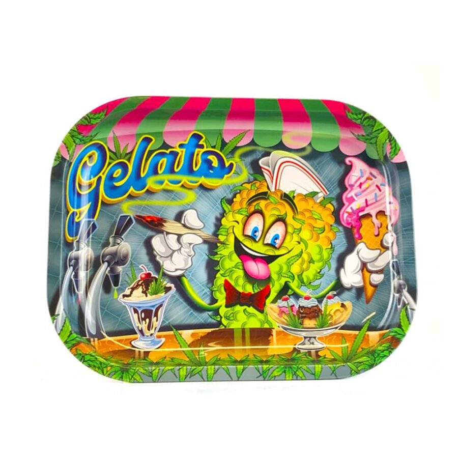 Gelato Metall Rolling Tray Klein