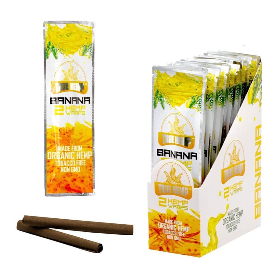 True Hemp Tobacco Free Banana Hanf Wraps (25stk/display)