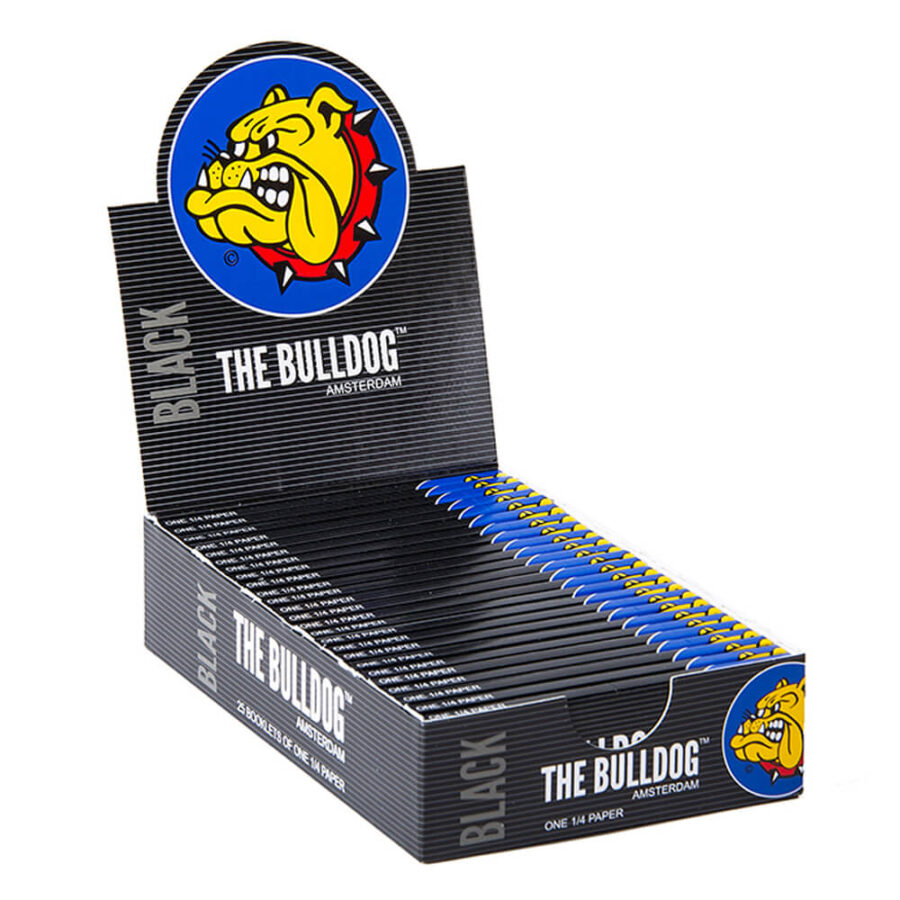 The Bulldog Black Small Papers 1/4 (25stk/display)