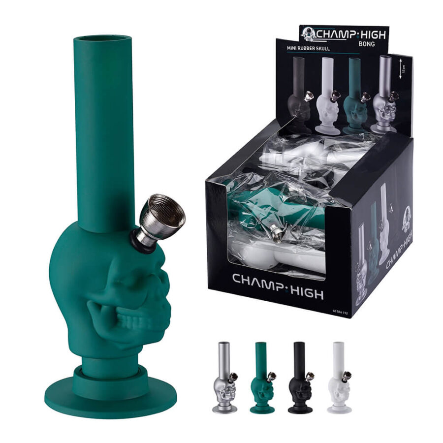 Champ High Skull Silikonbong Verschiedene Farben (12stk/display)