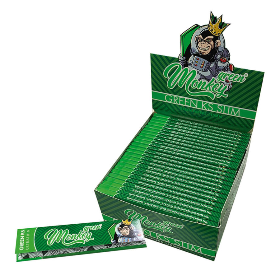 Moneky King Green KS Slim Papers (50stk/display)