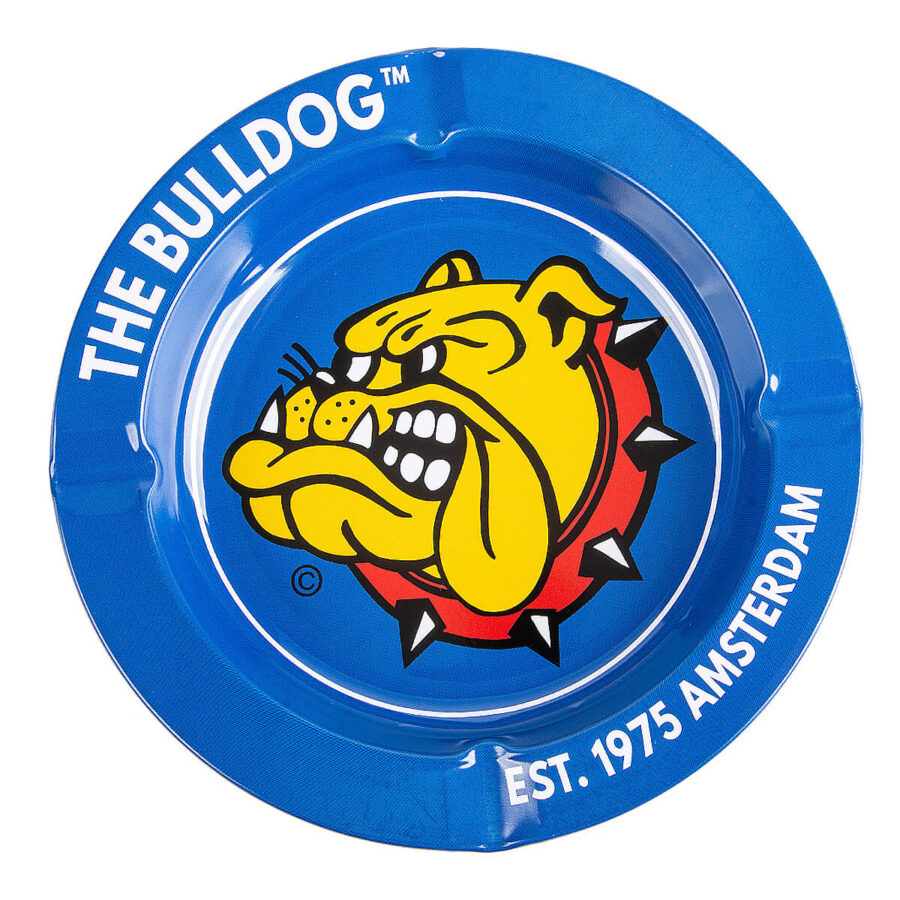 The Bulldog Original Blauer Metall Aschenbecher