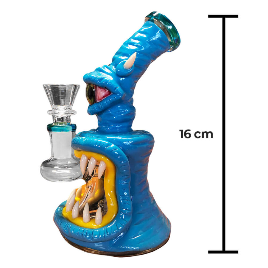 Monster Cristal-Clay Bong 16cm Blau