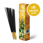 Cannabis Räucherstäbchen - Cookies und trockene Cannabisblätter duftend (6 Packs/Display)