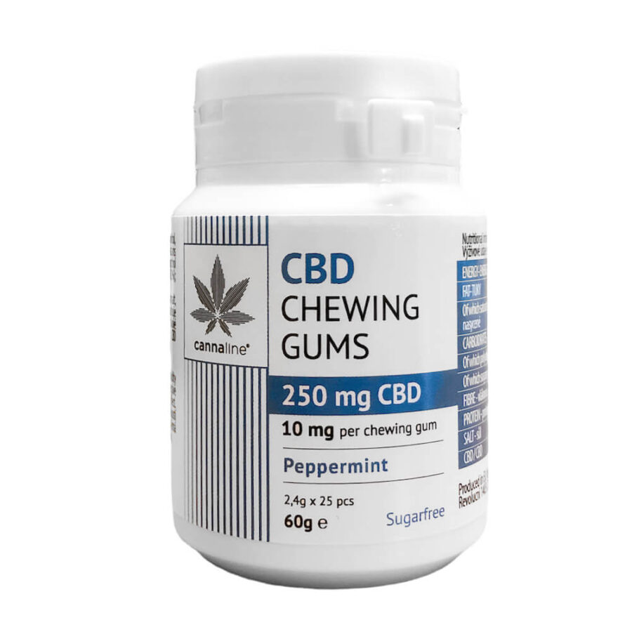 Cannaline 250mg CBD Kaugummis Pfefferminz (8St./Display)