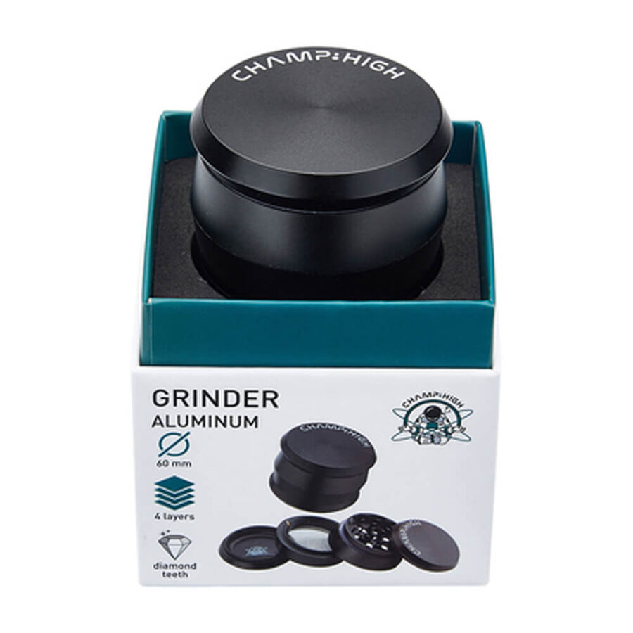 Champ High Aluminium Black Grinder 4 Teile - 60mm