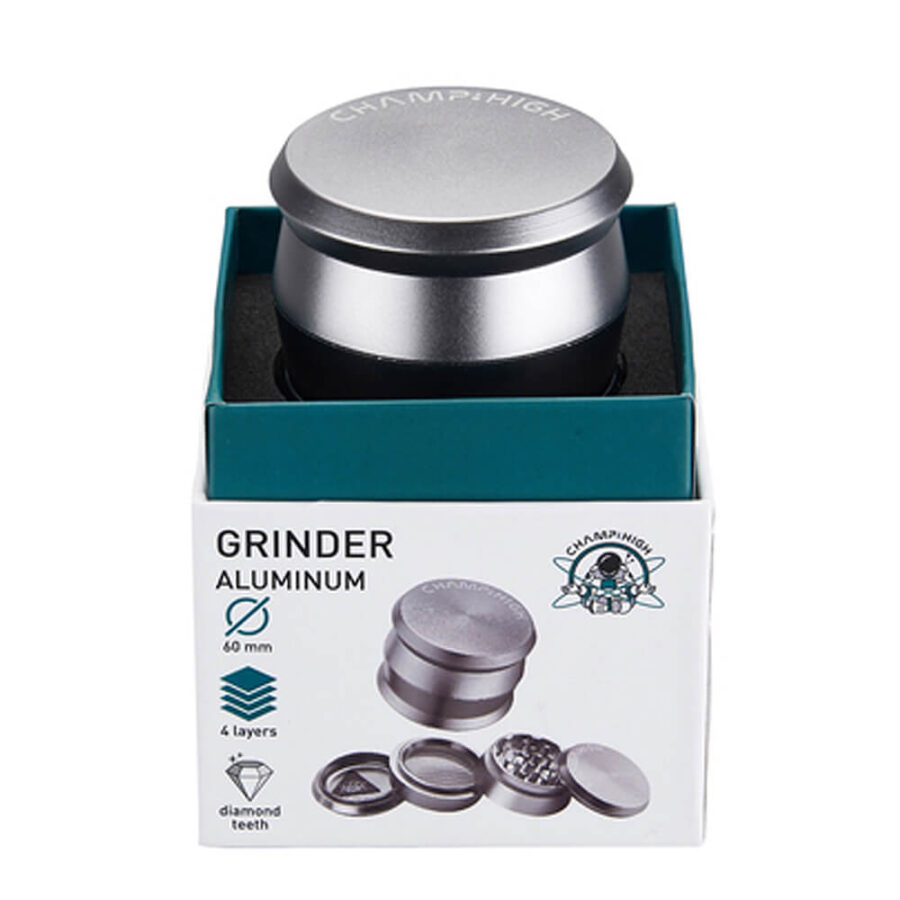 Champ High Aluminium Silver Grinder 4 Teile - 60mm