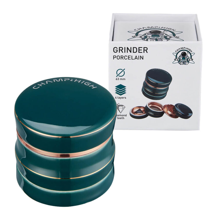 Champ High Porzellan Grinder Grün 4 Teile - 63mm