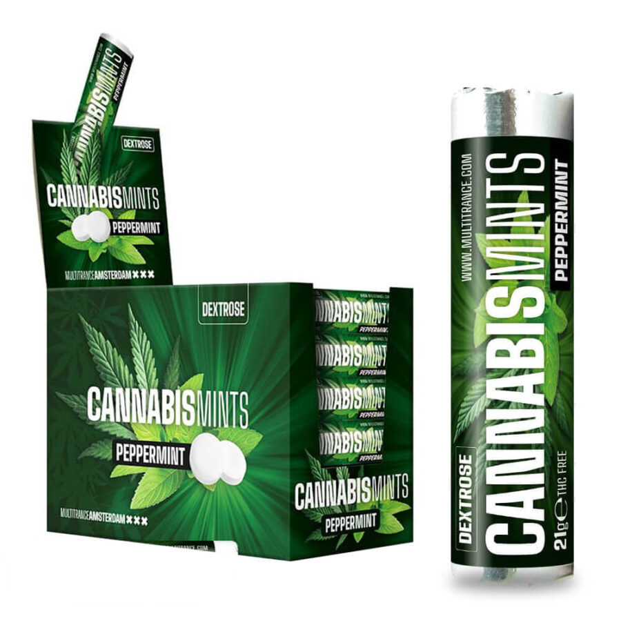 Cannabis Dextrose Mint Rolls Tabletten (48Stk/display)