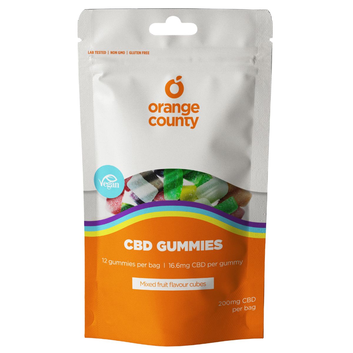 Orange County CBD Gummy Cubes 200mg CBD 50g Grab Bag (10 Stk./Display) Orange County CBD Gummy Cubes 200mg CBD 50g Grab Bag 10pcsdisplay