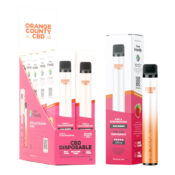 Orange County CBD Einweg Vape Pen 250 CBD + 250mg CBG Sour Apple (10skt/display)