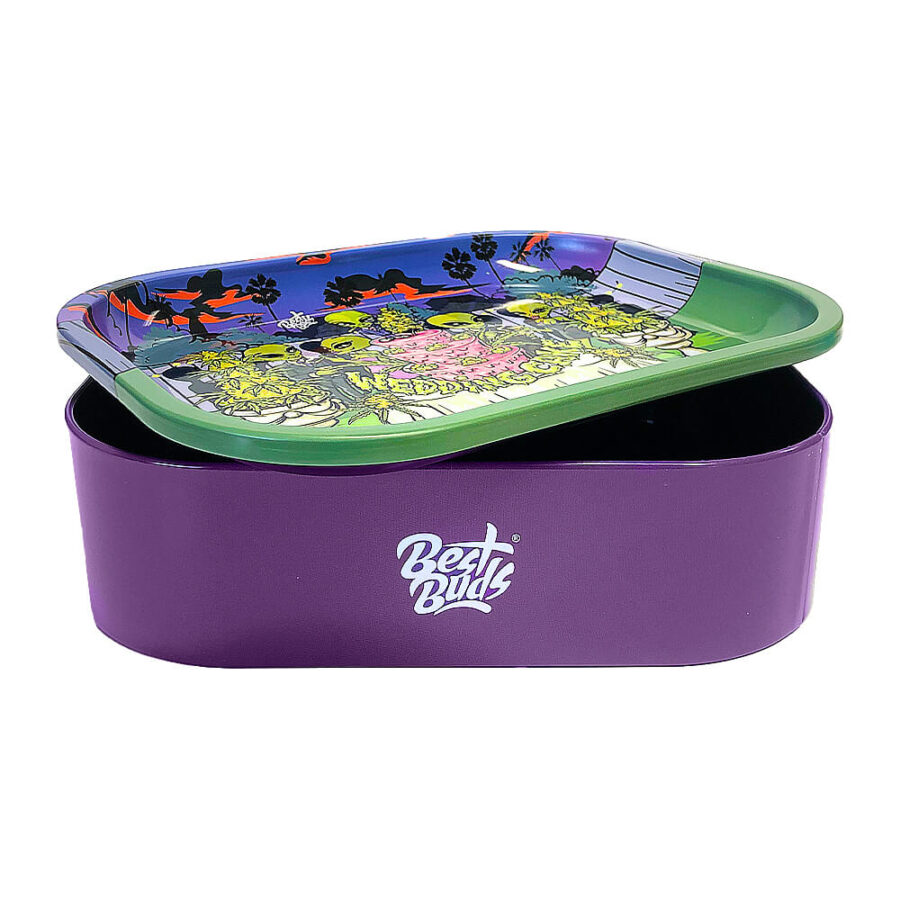 Best Buds Thin Box Rolling Tray mit Lagerung Hochzeitstorte