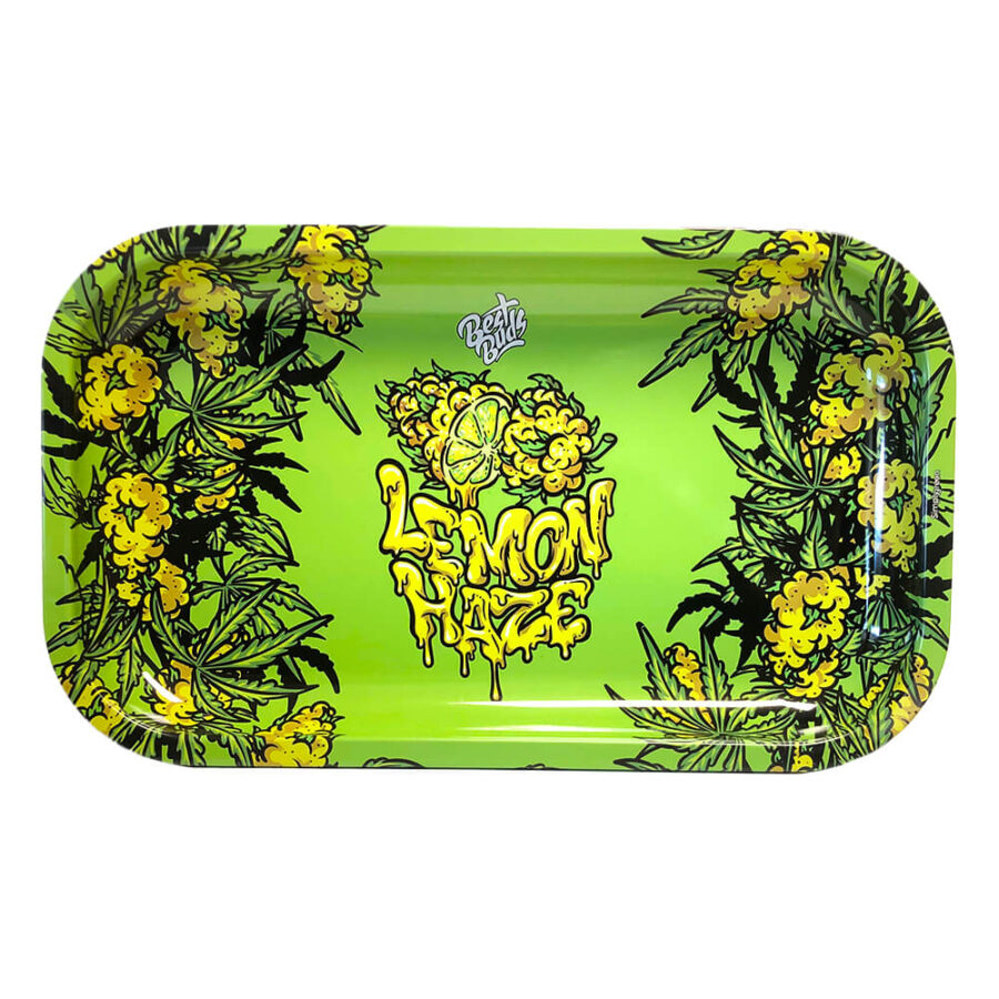 Best Buds Lemon Haze Metall Rolling Tray Long 16x27 cm