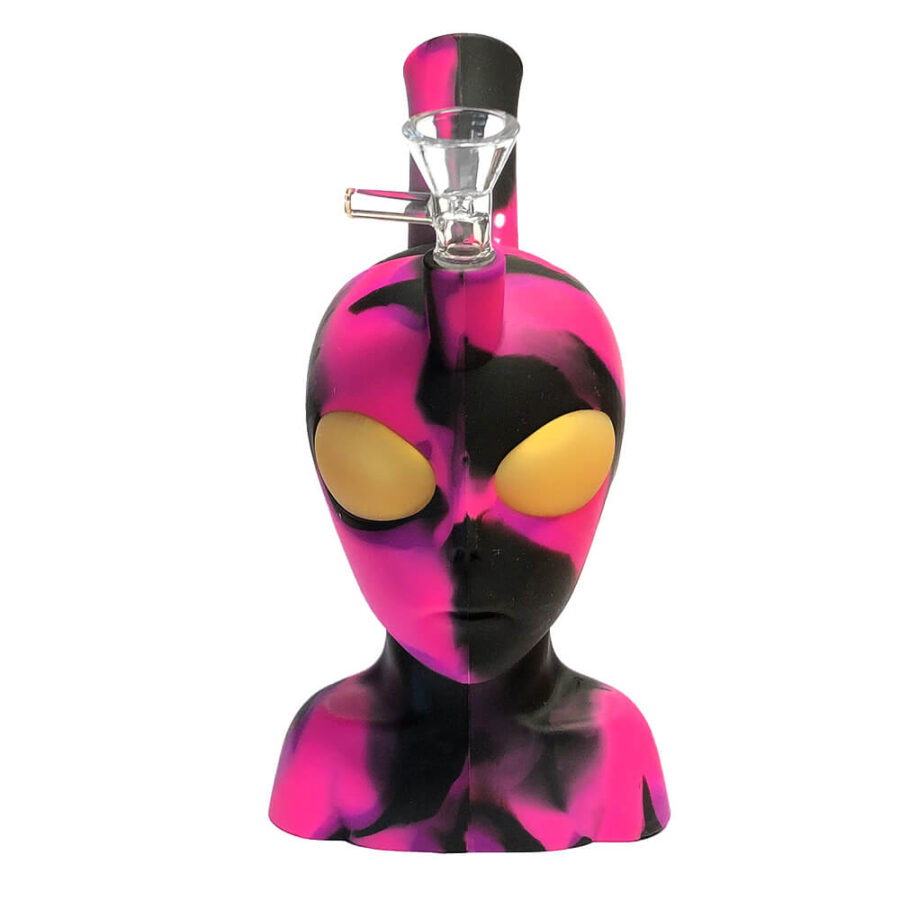 Silikonbong Alien Head Pink 20cm