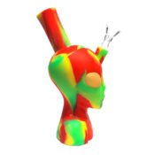 Silikonbong Alien Head Rasta 20cm