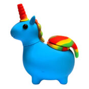 Blaue Einhorn Silikonpfeife 12cm