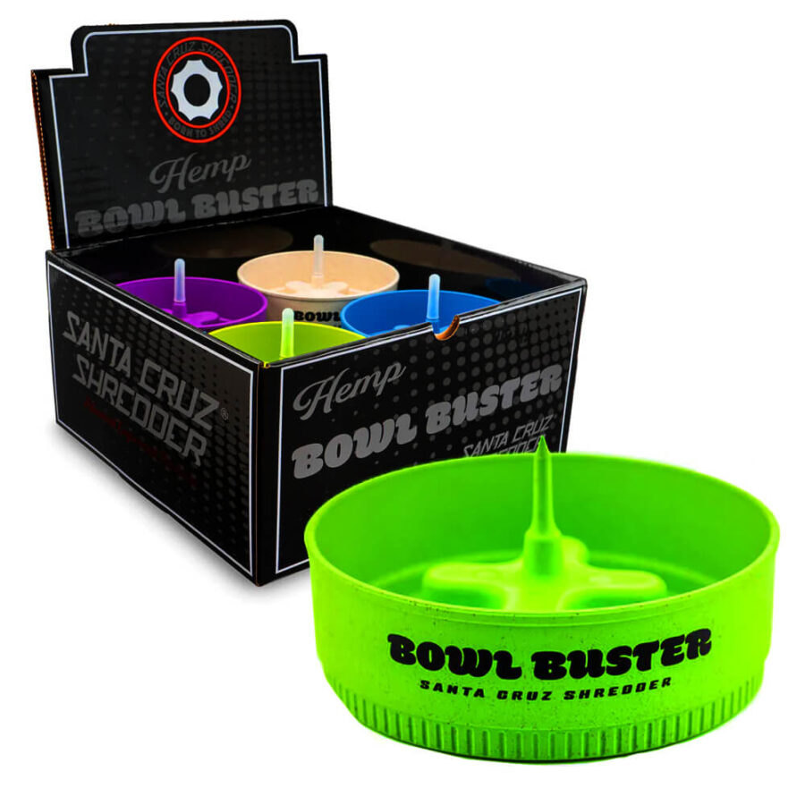 Santa Cruz Biologisch abbaubarer Bowl Buster Aschenbecher Verschiedene Farben (12 Stk./Display)