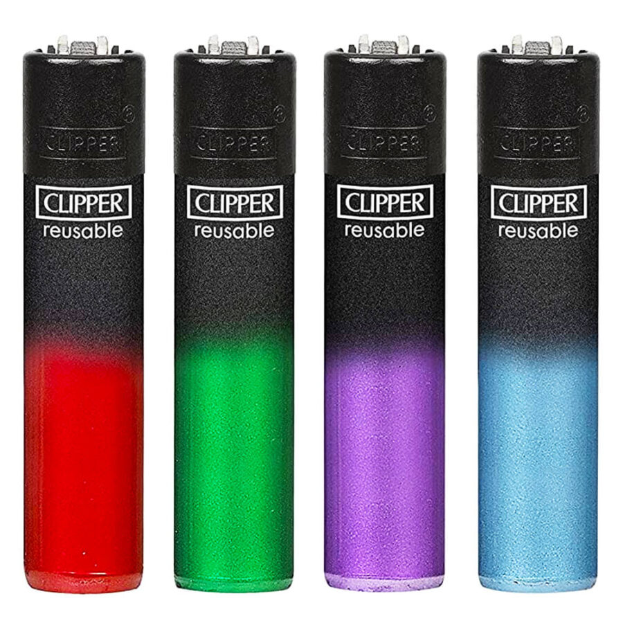 Clipper Feuerzeuge Schwarz Crystal Gradient (24Stk/Display)