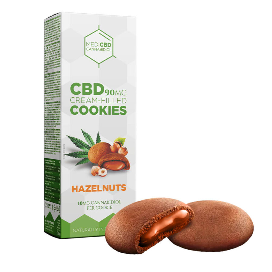 MediCBD Hazelnuts Cream Cookies 90mg CBD 150g (18 Packungen/Display)