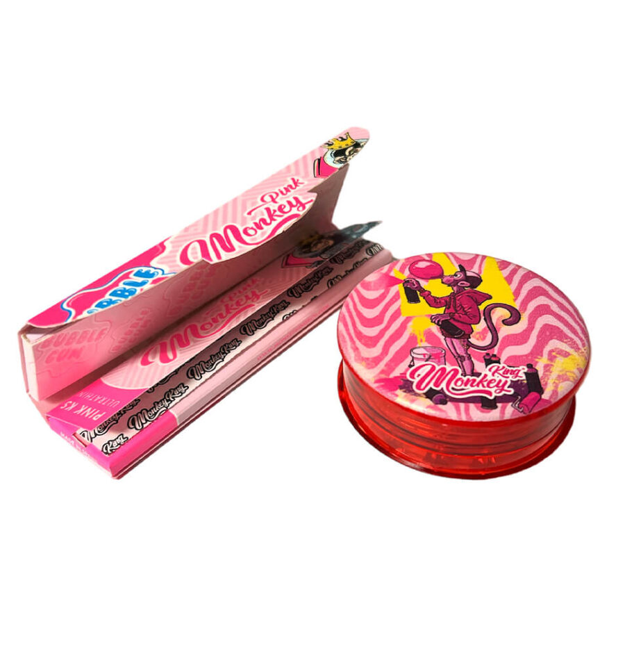 Monkey King Papers mit Tips und Grinder Bubblegum Edition (48stk/display)