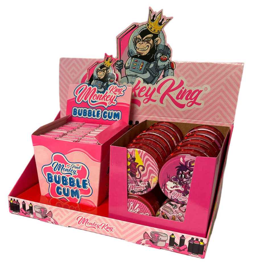 Monkey King Papers mit Tips und Grinder Bubblegum Edition (48stk/display)