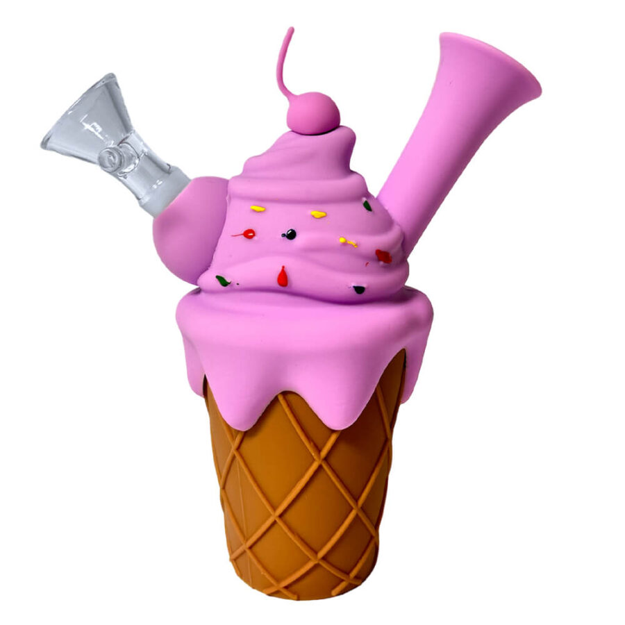 Ice Cream Cone Silikonpfeife lila 14cm