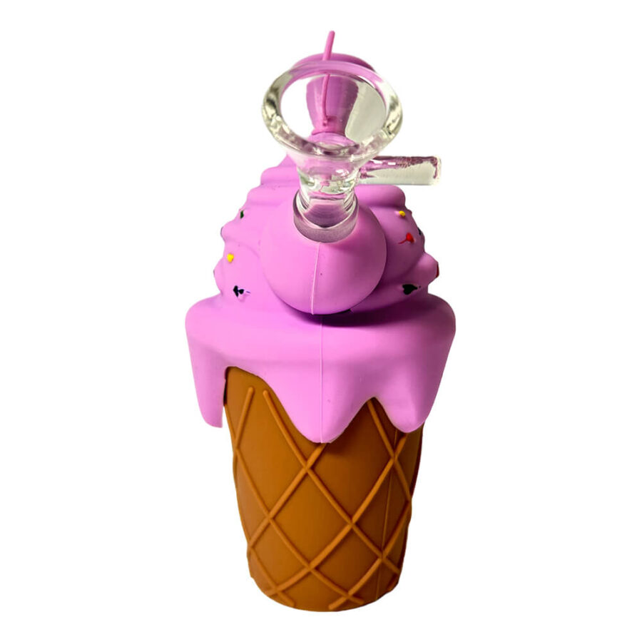 Ice Cream Cone Silikonpfeife lila 14cm