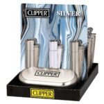 Clipper The Bulldog Silver Metall-Feuerzeuge mit Geschenkbox (12 stk/display) Clipper The Bulldog Silver Metal LightersGiftbox