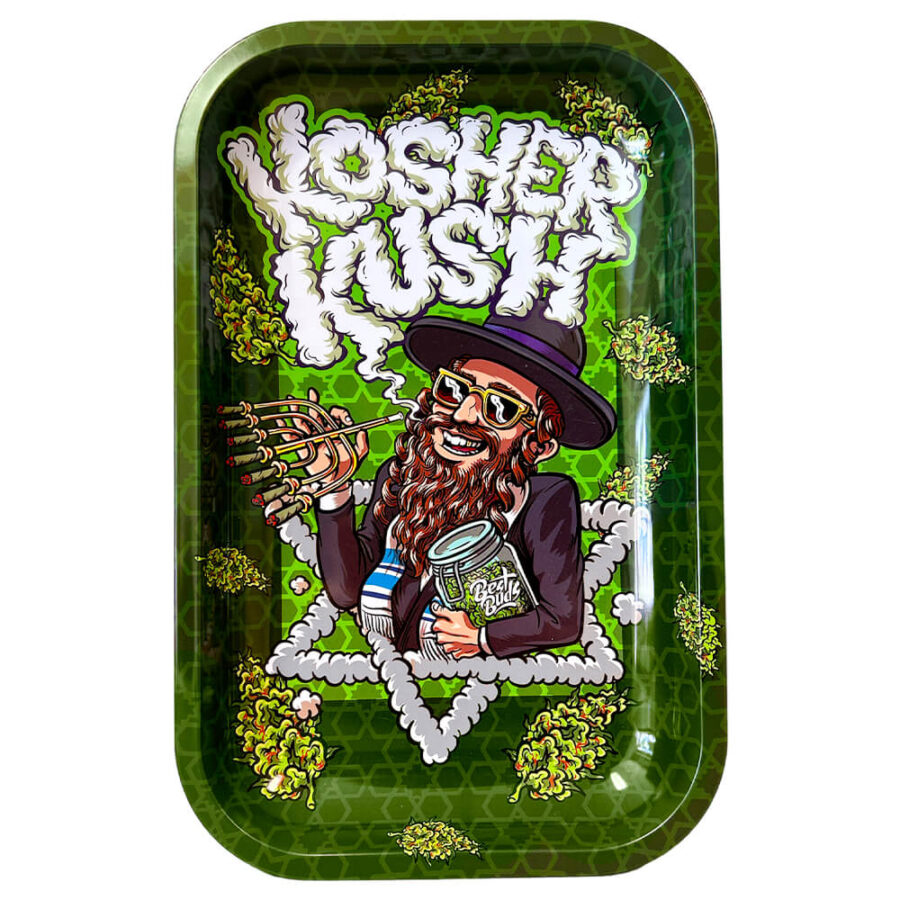 Best Buds Kosher Kush Metall Rolling Tray Medium 17x28cm