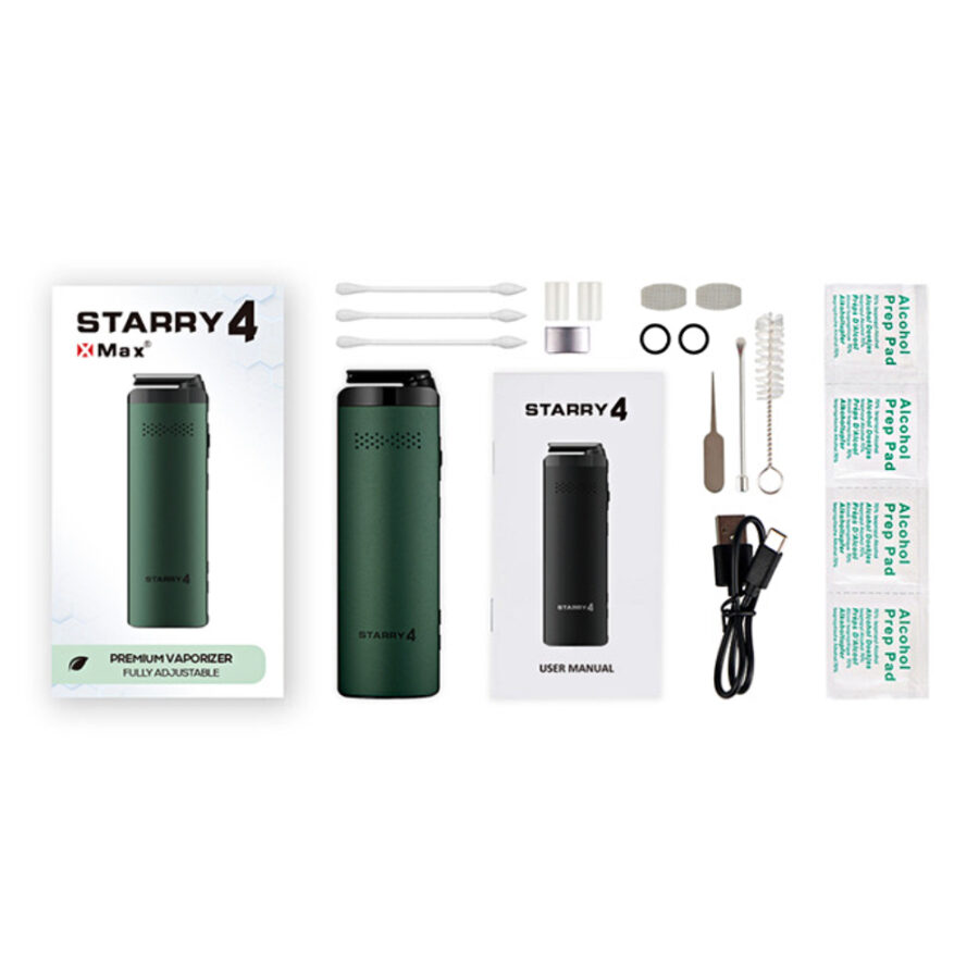 X-Vape X-Max Starry 4 Dry Herbs Vaporizer Evergreen