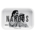 Narcos Metall Rolling Tray Weiß Klein