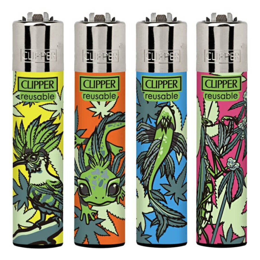 Clipper Feuerzeuge Tierisches Unkraut (24Stk/Display)