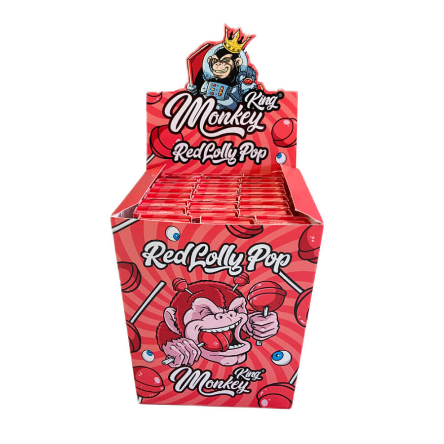 Monkey King Papers mit Filter Tips Red Lolly Pop (24stk/display)