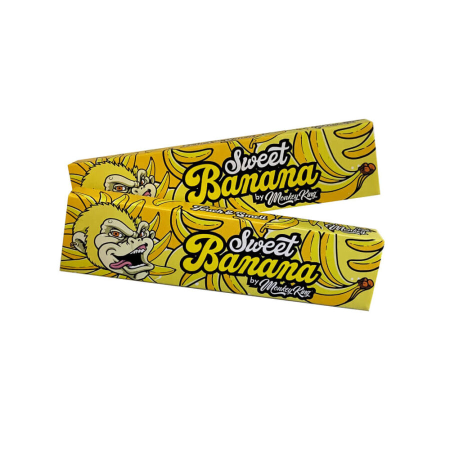 Cartine Monkey King con punte filtranti Sweet Banana (24 pezzi/display)