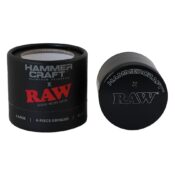 RAW Hammer Craft Aluminium Grinder Groß Schwarz 4-teilig - 60mm