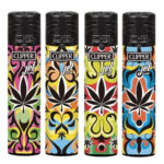 Clipper Sturmfeuerzeug mit Jet Flamme Elegant Garden (24Stk/Display)