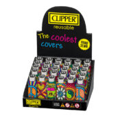 Clipper Feuerzeug Pop Cover Hippie Passion (30Stk/Display)